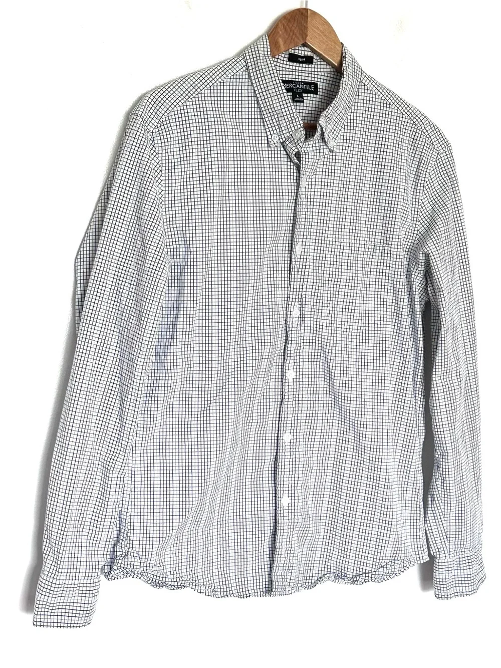 J. Crew Mercantile Flex Shirt Men’s Large Plaid Button Up Long Sleeve Pocket Top